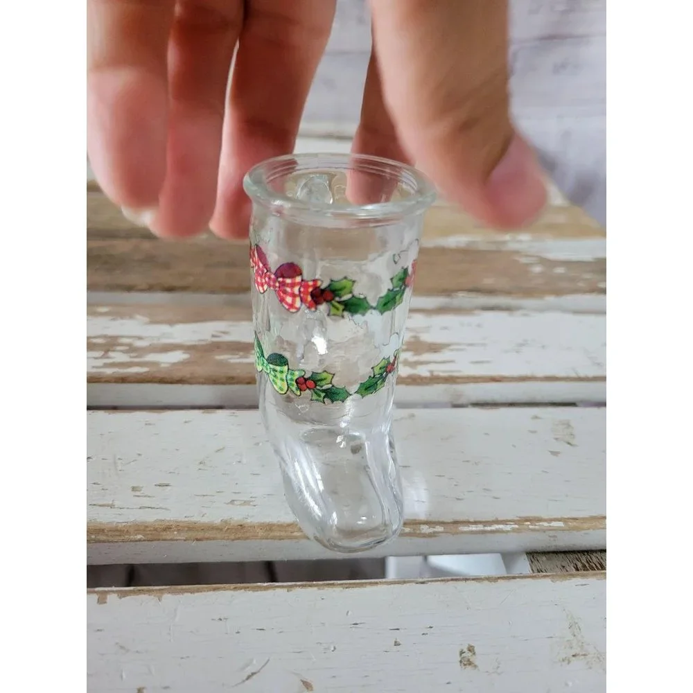 Canada glass‎ Santa boot MINI ornament Decor